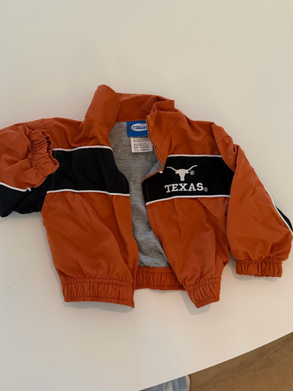Texas Longhorns Kids Orange and Black Windbreaker Jacket